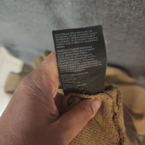 Club Monaco Men Tan Khaki Half Zip Up Hoodie Pullover Sweatshirt Casual Size S/P - Picture 7 of 7